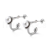 304 Stainless Steel Stud Earrings EJEW-D095-11P-1