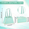  12Pcs 6 Colors Trapezoid Paper Flower Storage Bags with Handle ABAG-NB0001-96-2