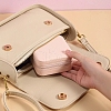 Square PU Leather Jewelry Set Organizer Zipper Box PW-WG43091-02-5