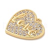 Rack Plating Brass Micro Pave Cubic Zirconia Pendants KK-L224-011G-01-2