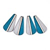 Transparent Resin & Wood Pendants RESI-T057-54A-1
