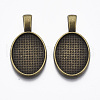 Alloy Pendant Cabochon Settings PALLOY-R120-05-2