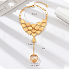 Luxurious Middle Eastern Style Brass Coin Link Finger Ring Bracelets for Women LB7436-4