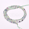 Natural Fluorite Beads Strands G-F596-32-3mm-3