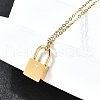 304 Stainless Steel Rolo Chain Pendant Necklaces NJEW-S444-01G-04-3