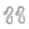 Brass Hook and S-Hook Clasps KK-G497-26P-1