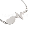 Non-Tarnish Stainless Steel Cable Chain Link Bracelets for Women Men STAS-Z061-01P-02-2
