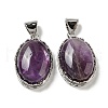 Natural Amethyst Pendants G-Z050-06B-1