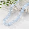 Natural Aquamarine Beaded Necklaces NJEW-S404-19-1