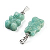 Natural Amazonite Pendants G-G854-01P-12-2