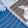 Plastic Pearl & Rhinestone Cup Chains CH-WH0013-01B-G-6