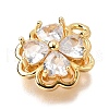Brass Micro Pave Cubic Zirconia Pendants KK-D385-01G-01-2