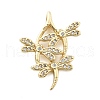 Brass Micro Pave Cubic Zirconia Pendants KK-A237-01C-G-1