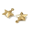 304 Stainless Steel Charms. Star Charm STAS-A190-05G-2