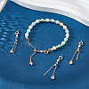   4Pcs 2 Colors Alloy & Brass Chain Extender with Cubic Zirconia FIND-PH0017-99-5