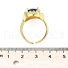 Brass Micro Pave Cubic Zirconia Adjustable Cuff Open Rings for Women RJEW-C131-01G-5