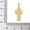 Brass Pave Natural White Shell Pendants KK-S522-01B-G-3