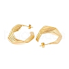 Ion Plating(IP) 304 Stainless Steel Half Hoop Stud Earrings for Women EJEW-P279-01G-2