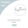 Unicraftale 120Pcs 304 Stainless Steel Curb Chains Extender STAS-UN0059-36P-3