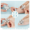 GOMAKERER 2 Pairs 2 Colors Glass Rhinestone Shoe Decorations AJEW-GO0001-88-3