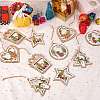 10Pcs 5 Style Wooden Ornaments WOOD-SZ0004-04-7