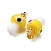 Handmade Lampwork Pendants LAMP-S069-06G-05-2