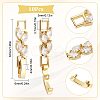 SUNNYCLUE 10Pcs Rack Plating Brass Clear Cubic Zirconia Watch Band Clasps KK-SC0003-11G-2