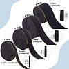   4 Rolls 4 Styles Single Face Velvet Gold Edged Ribbon for Bowknot Making OCOR-PH0002-93-2