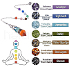 SUNNYCLUE 1Pc Natural Chakra Gemstone Dowsing Pendulums AJEW-SC0002-31P-5