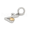 Brass European Dangle Charms KK-Z097-01Z-GP-2