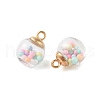 Glass Round Pendants GLAA-P063-01G-14-2