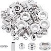 Unicraftale 50Pcs 5 Style 304 Stainless Steel Beads STAS-UN0031-10-1