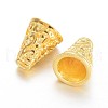 Apetalous Brass Bead Cones KK-F371-05G-1