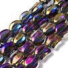Electroplate Glass Beads Strands EGLA-Q128-06A-FR08-1