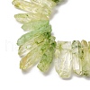 Natural Crackle Quartz Crystal Dyed Beads Strands G-I345-05G-6