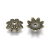 8-Petal Tibetan Style Alloy Flower Bead Caps TIBEB-2347-AB-FF-2