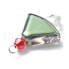 Electroplate Transparent Glass Beaded Pendents PALLOY-JF02116-4