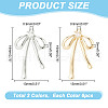 HOBBIESAY 12Pcs 2 Colors Brass Rhinestone Pendants KK-HY0003-75-2
