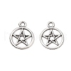 Tibetan Style Alloy Ring with Star Pendants TIBEP-Q041-113AS-NR-1