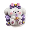 Opaque Resin Cute Puppy Cabochons CRES-P026-BM-2
