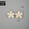 Flower Alloy Natural Shell Dangle Earrings FS-WGFCFD0-01-4