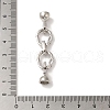 Brass Micro Pave Clear Cubic Zirconia Fold Over Clasps KK-K371-14P-3