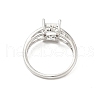 Rhodium Plated 925 Sterling Silver Ring Components STER-NH0017-04P-3