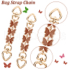 WADORN 2Pcs Butterfly Alloy Enamel Purse Strap Extender FIND-WR0007-23A-6