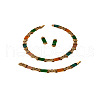 Rectangle Alloy Acrylic Chain Necklaces & Bracelets & Stud Earrings Sets FS-WG120DF-01-5