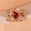 Heart Alloy Finger Rings for Women FS-WG1A204-11-1