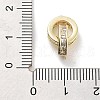 Brass Micro Pave Clear Cubic Zirconia Pendants X-ZIRC-L104-008G-3