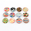 Half Round/Dome Pattern Photo Glass Flatback Cabochons for DIY Projects GGLA-Q037-12mm-43-1