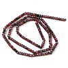 Faceted Rondelle Natural Garnet Bead Strands X-G-I156-08B-5