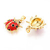 Brass Micro Pave Cubic Zirconia Pendants KK-N257-58G-2